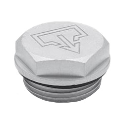 Threaded plugs with and without symbols, Aluminium, resistant up to 100°C, blank 741-22-M16X1,5-ES-1