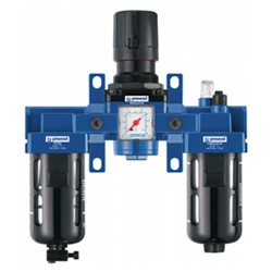 ALTO 3 - Filtre régulateur lubrificateur 3 blocs avec manomètre et fixation