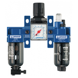 ALTO 1 - Filtre régulateur lubrificateur 3 blocs avec manomètre et fixation
