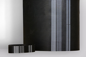 Courroie Plate Noire 2200 X 1 X 15 Mm - Haute Performance En Néoprène Et Polyester Pour Transport De Force