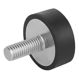 4 Supports En Caoutchouc Filetés M4 - Amortisseurs Anti-vibration 15x8mm, Pour Moteurs, Pompes, Machines