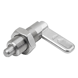 Doigt indexage verrouillable, forme B avec douille fileté/écrou, acier inox. (03099)