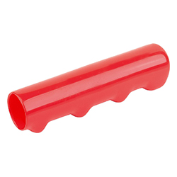 Poignée rond, forme B, plastique rouge (05881)