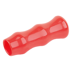 Poignée rond, forme A, plastique rouge (05881)