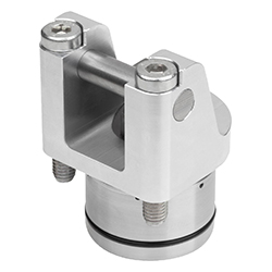 Rotary lever clamp pneumatique double effet, canaux forés aluminium (04624)