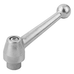 Manette indexable, acier inox., electropoli, pouces (06440)