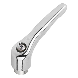 Manette indexable, zinc argent chromé brillante, pouces (06451)