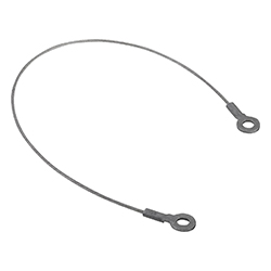 Corde de maintien forme B avec cosse à sertir, acier inox. (03199)