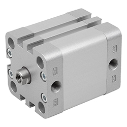 Verin pneumatique, vérin compact DIN ISO 21287 double effet, taraudage (12001)