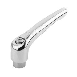 Manette indexable avec insert taraudé en Inox, chromé brillante (06451)