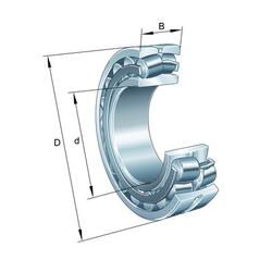 Roulement à rotule sur rouleaux 240..-BE, dimensions principales selon DIN 635-1