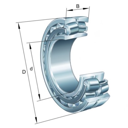 Roulements à rotule sur 2 rangées de rouleaux 222..-BE-K, dimensions principales selon DIN 635-2, avec alésage conique