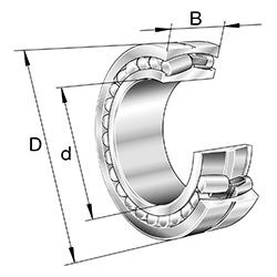 Roulement à rotule sur 2 rangées de rouleaux 239, dimensions principales selon DIN 635-2, Cylindrique d'alésage