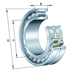 Roulement à rouleaux cylindriques NN..-AS-M-SP, palier libre, à 2 rangées, avec cage, forme NN