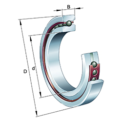 Roulements de broche grande vitesse HC70..-C, réglés, par paire ou par jeu, angle de contact α = 15°, tolérances réduites