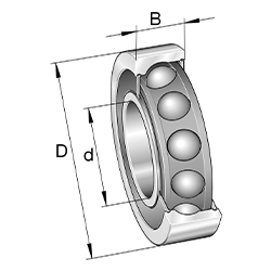 Roulements de broche HCS719..-C, réglés, par paire ou par jeu, angle de contact α = 15°, joint à lèvre des 2 côtés, tolérances réduites