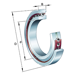 Roulements de broche HS70..-C, réglés, par paire ou par jeu, angle de contact α = 15°, tolérances réduites