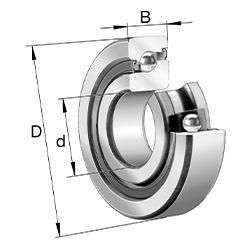 Butées à billes à contact oblique 7603..-2RS, à simple effet, avec angle de contact α = 60°, tolérances réduites, joint à lèvre des 2 côtés