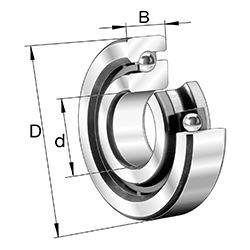 Butées à billes à contact oblique 7603, à simple effet, avec angle de contact α = 60°, tolérances réduites