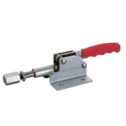 Dispositif de serrage à genouillère à pousser-tirer avec base à bride / plongeur à course de 12mm, GH-302-DM