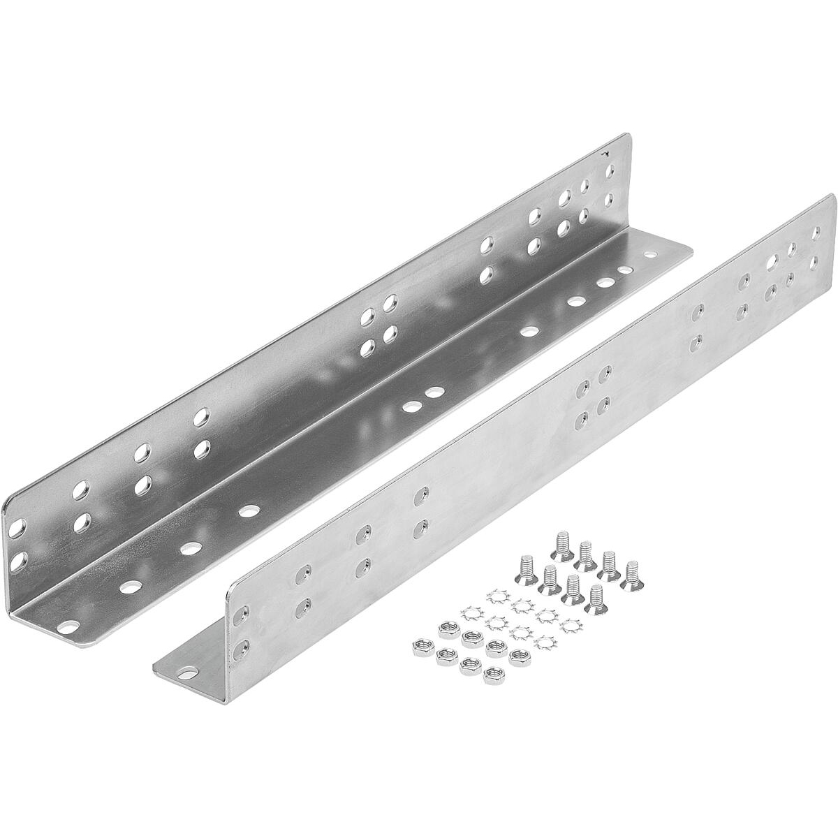 Équerres de montage en acier pour glissières télescopiques, forme B (K2094)