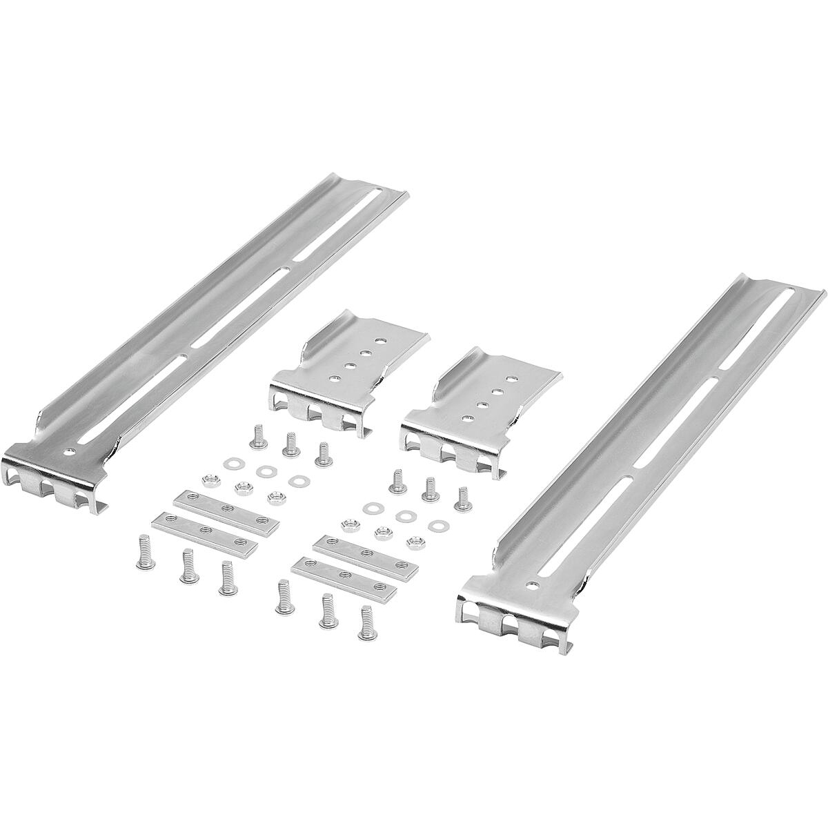 Équerres de montage en acier pour glissières télescopiques, forme A (K2095)