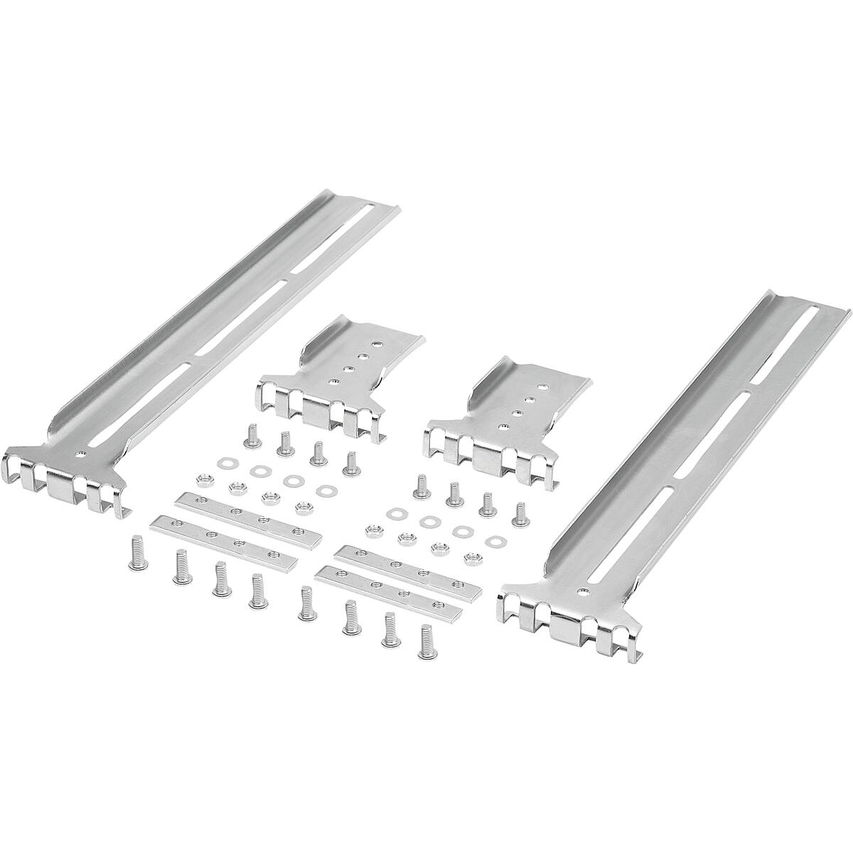 Équerres de montage en acier pour glissières télescopiques, forme B (K2095)