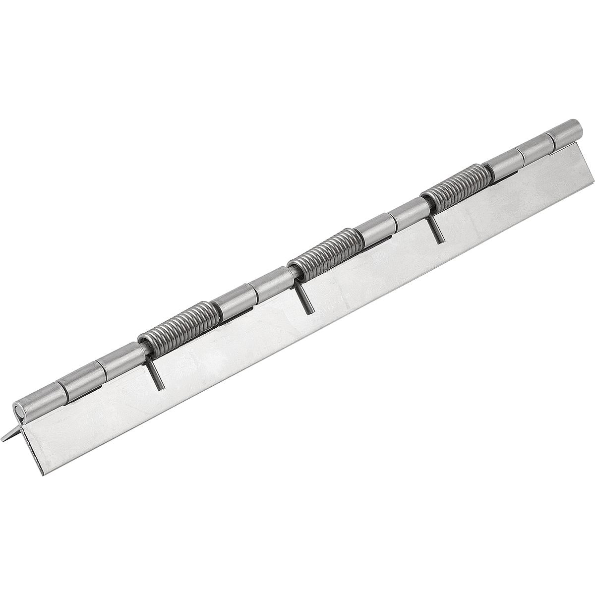 Charnières à Ressort en acier ou Inox 240 mm, Ouverture à ressort (K1177)