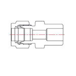 Connecteur à souder pour tuyau mâle pour raccords de tuyaux type virole double, DCB DCB8-8SS