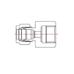 Connecteur de jauge pour raccord de tuyau type virole double, DGA