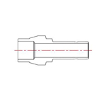 Connecteur d'orifice pour raccord de tuyau type virole double, DPC DPC6-6SS