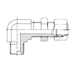 Raccord de type mordant type NE résistant aux vibrations pour tuyau en acier, connexion de flexible, raccord union de cloison, coude (femelle)