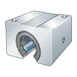 Roulements linéaires / KGSNOS..-PP-AS, avec Roulement à billes linéaire autoréglable, version ouverte et fendue, étanche, graissée, regraissable