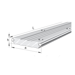 Rails supports LFS..-Z, profilé plein, avec deux arbres de guidage, existe en version anticorrosion