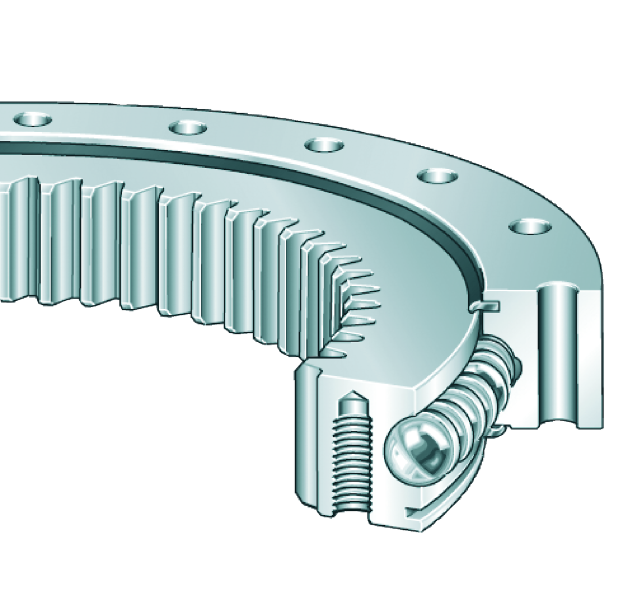 Couronne d'orientation, roulement à 4 points de contact, avec denture intérieure, VSI Series