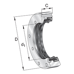 Bagues porte-joint DRS, pour ZARF, ZARF..-L, bague d'étanchéité radiale intégrée