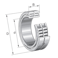 Roulement à rouleaux cylindriques SL0148, à rouleaux jointifs, à deux rangées