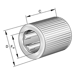 Roues libres HF..-R, avec ressorts métalliques, moletage