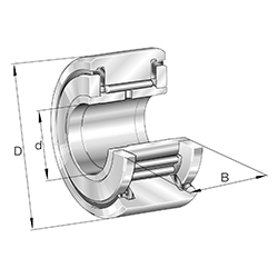 Galets de roulement NATR..-PP, avec guidage axial