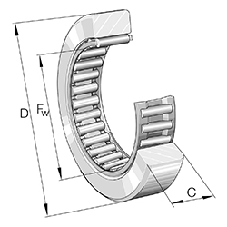 Galets de roulement, sans guidage axial, bague extérieure sans bords, RSTO Series