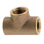 Raccords en T en bronze industriel pour joint de tuyau de bouche d'incendie pour tuyau, joint et matériau secondaire de tuyauterie M149MN-50X25