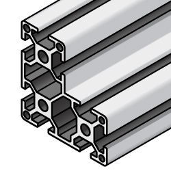 Série 5 - En L, 40x40x20mm, fente largeur 6mm KHFS5-404020-4000