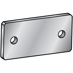 Plaques de montage meulées sur 6 surfaces, supports- Type à trou latéral