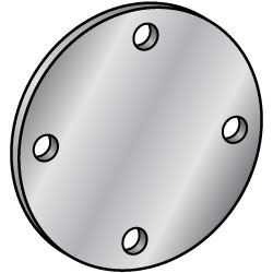 Plaques en tôle métallique / ronde / 4 trous / matériau au choix / revêtement au choix / BFHAF