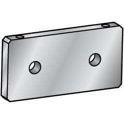 Plaques de montage meulées sur 6 surfaces, supports- Type à trou latéral