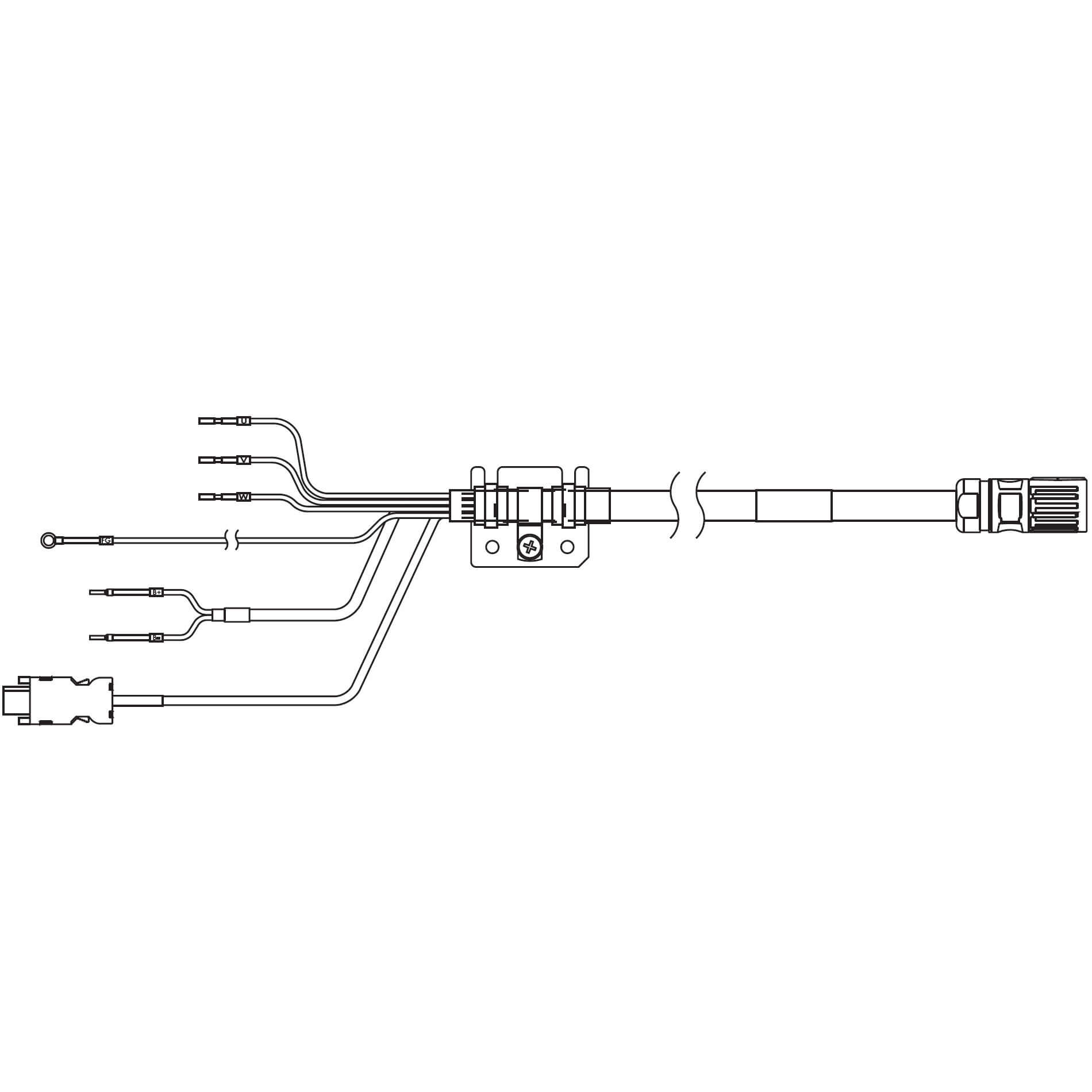 Servomoteur 1S avec sécurité de mouvement, Câble intégrée R88A-CX1C015BF