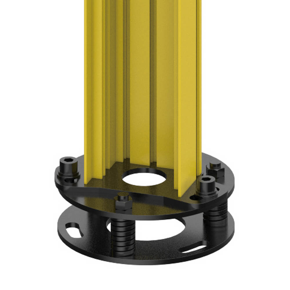 Socle réglable pour colonne de montage au sol et colonne miroir pour Barrière immatérielle de sécurité/faisceau de sécurité multi-lumières F3SG-SR/PG