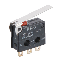 Interrupteurs de base sous-miniatures étanches (D2JW) D2JW-01K11