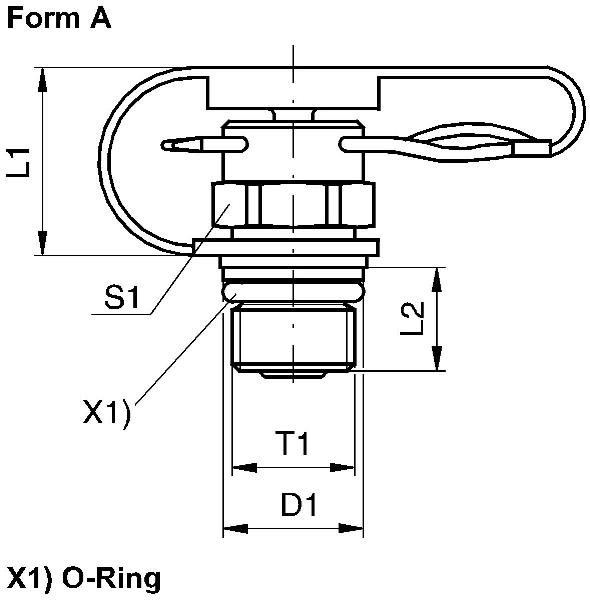 Raccord de point de test PARKER avec pin-lock EMA1