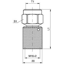 Manomètre pneumatique Appareil de mesure (à affichage, élastique) connexion directe avec raccord fileté M 16 × 2 MAVMD-MA3